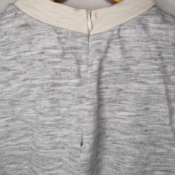 Madewell Ivory Grey Colorblock Sleeveless Mock Neck Tank Sz XS - Picture 3 of 11